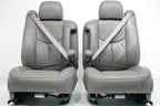 03 - 06 Silverado Sierra Tahoe Yukon Heated Power Leather Seats Pewter Gray OEM