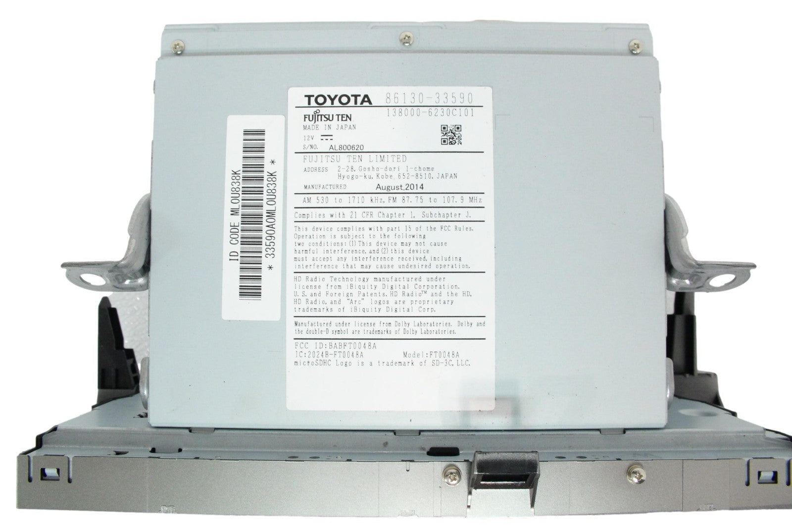 2015-2016 Lexus ES350 ES300h OEM Nav Gracenote Radio Receiver 86130-33590 100476