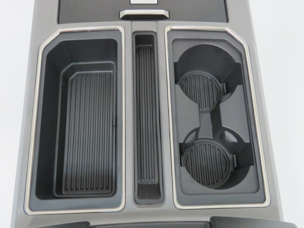 15-22 Ford Truck Center Console & Install Kit w/o Shifter - Black Vinyl XLT