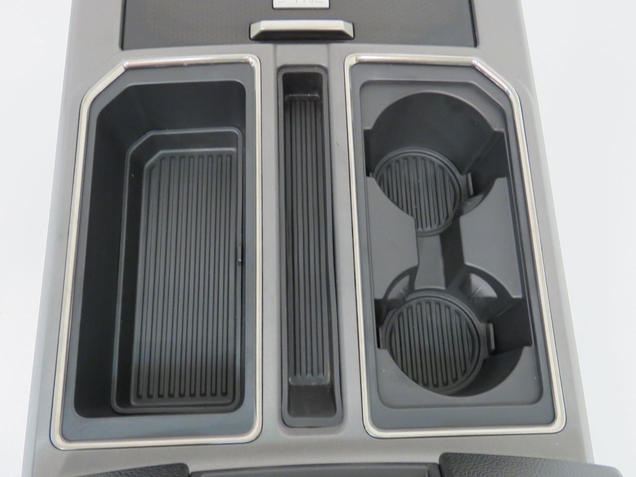 15-22 Ford Truck Center Console & Install Kit w/o Shifter - Black Vinyl XLT