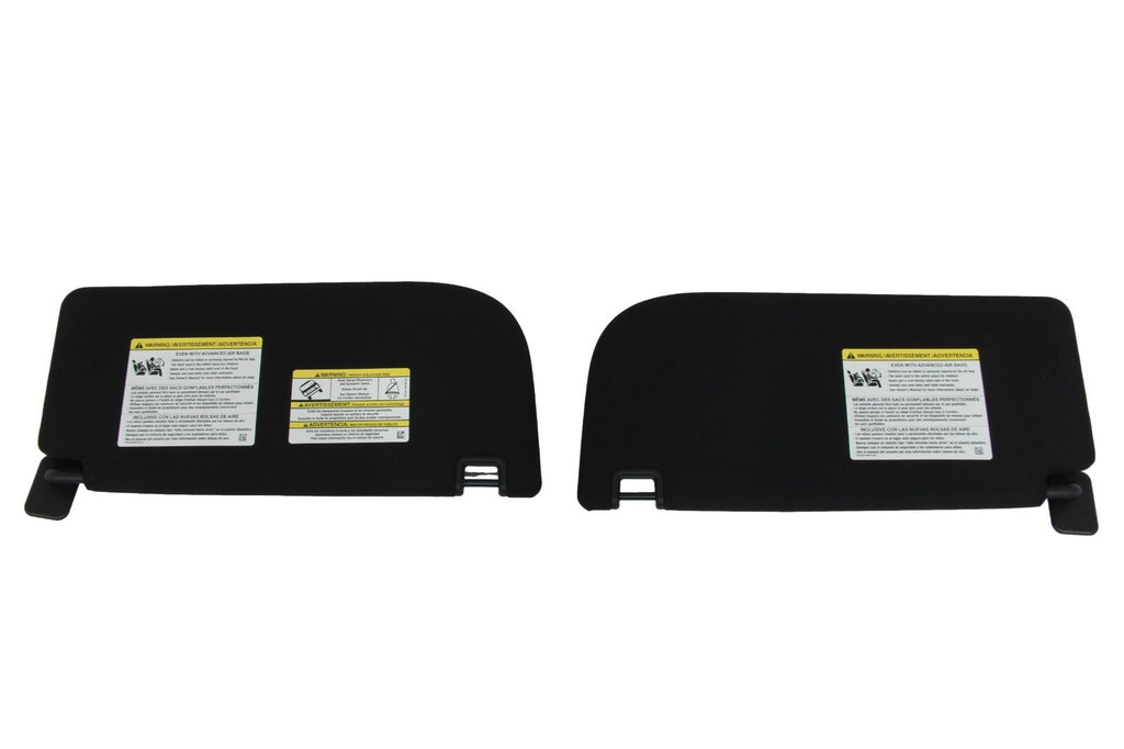 2021 - 2025 Ford F150 OEM Sun Visor Set w/ Mirrors, OEM Black Cloth XL