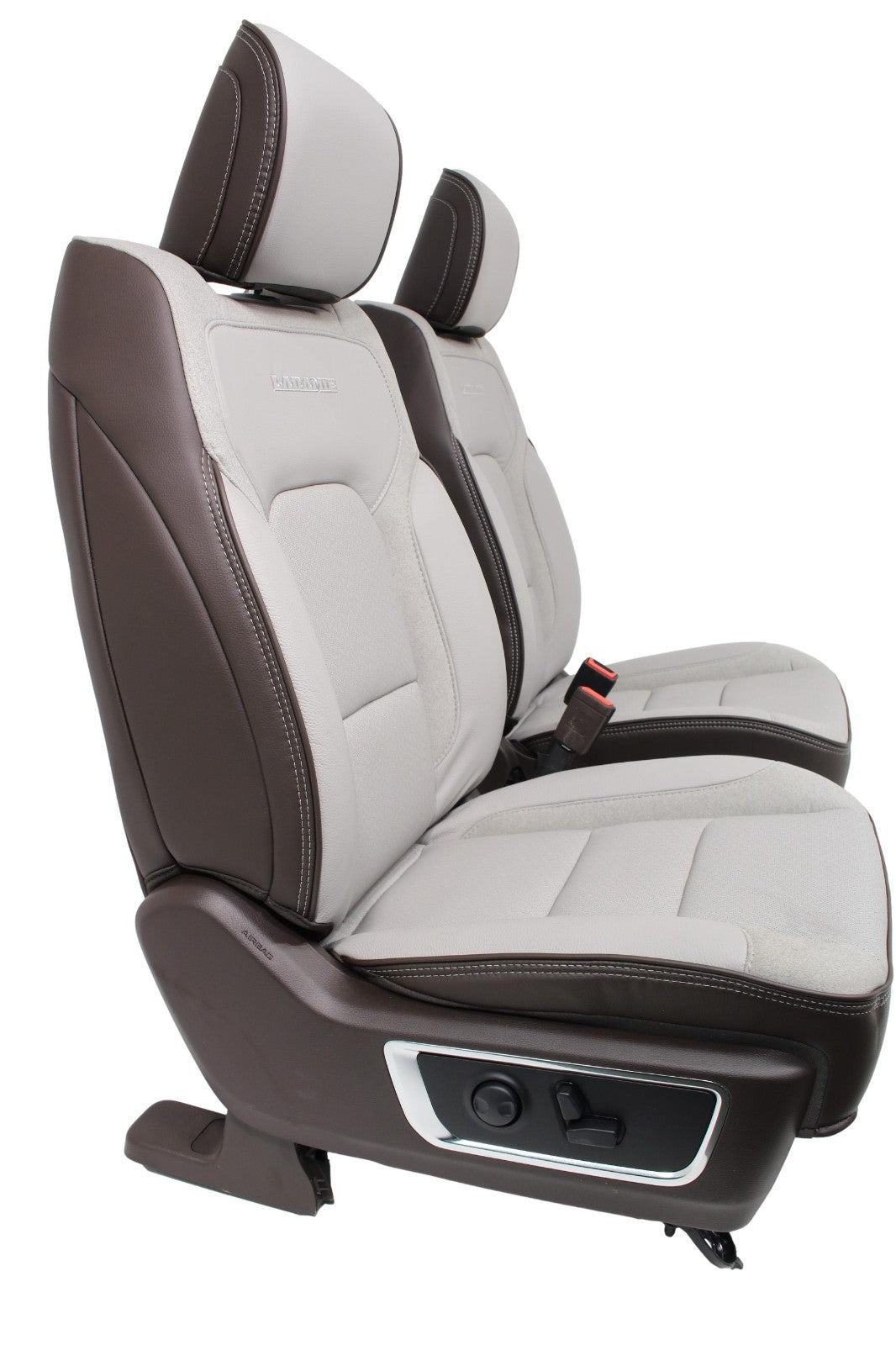 2019 - 2025 Ram 1500 Seats, Crew Cab Set, Laramie Leather, Salt Gray Bison Brown