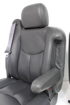 99-06 Sierra Silverado Front Seats, Dark Pewter Leather, Power Lumbar Bolster