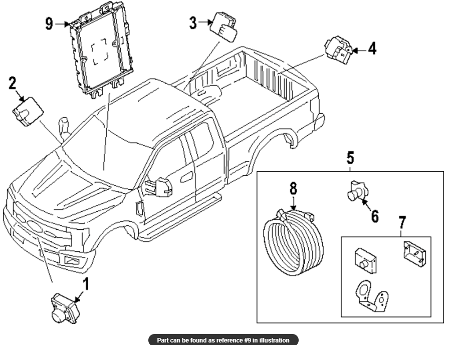2024 - 2025 Ford Super Duty Driver Assistance Control Module PC3Z-14G647-L