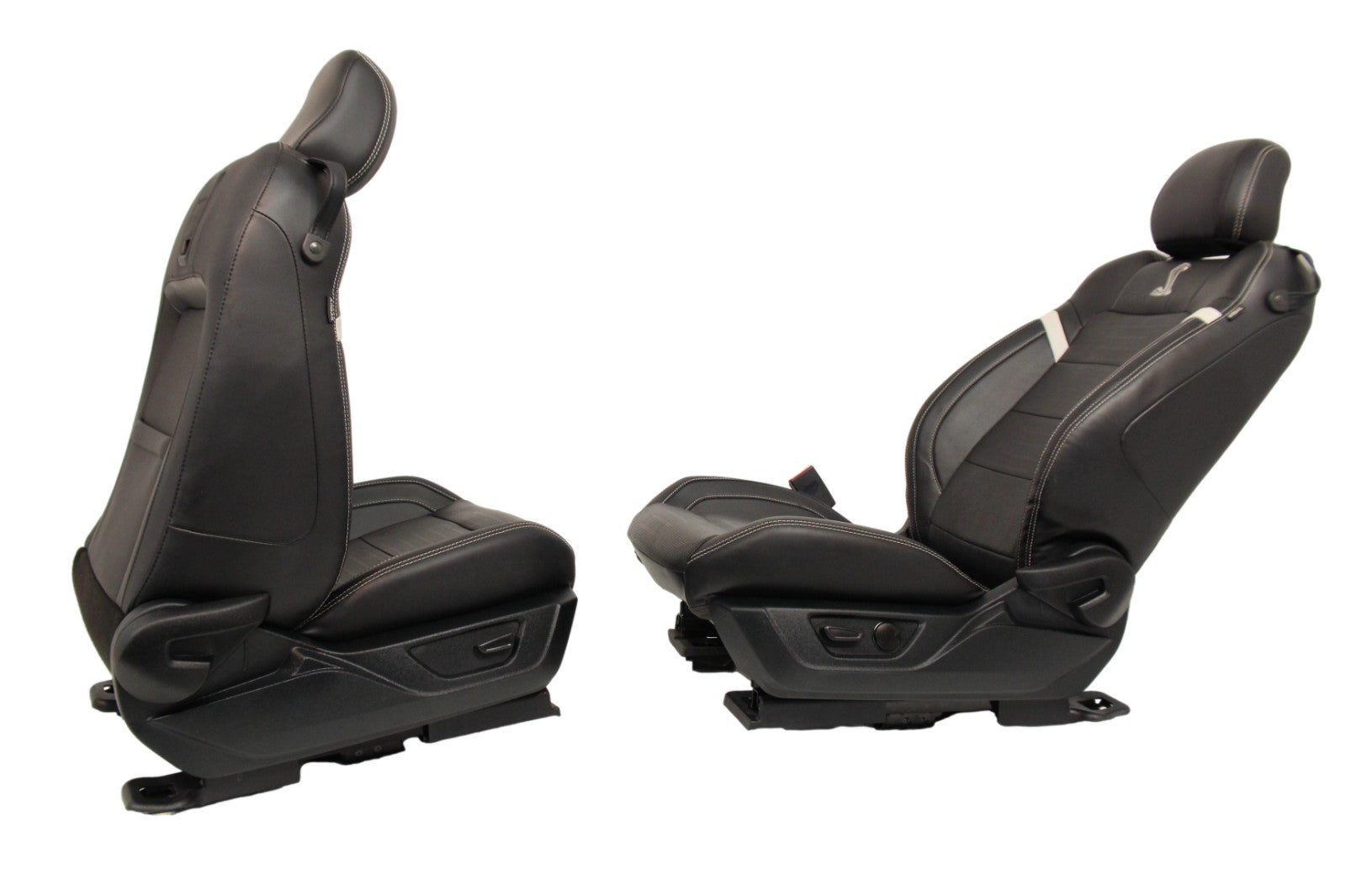 2015-2023 Ford Mustang Seats Set, Shelby GT500 Coupe Black Leather Heated Cooled