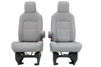 Ford Econoline Front Bucket Seats, Gray Cloth w/ Folding Armrests, Fits 1997+