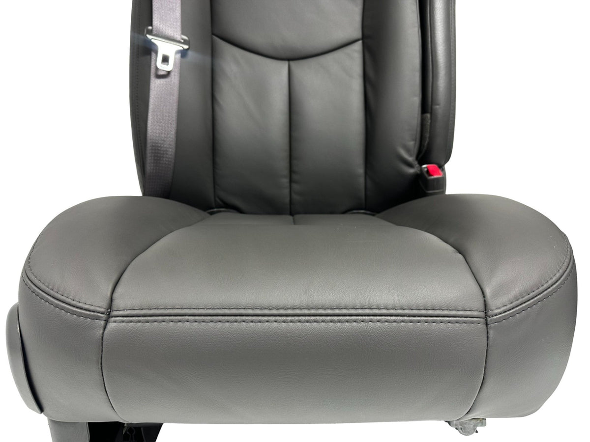 NEW 1999 - 2006 Chevy Silverado Front Seats, LT Leather Dark Pewter Power Heated