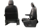 2015 - 2026 Ford Transit Front Seats, Black Leather w/ Heated Power Driver Seat