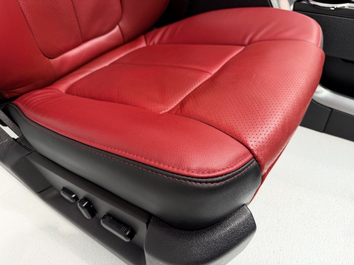 2009-2014 Ford F150 Limited Interior, OEM Red Leather Seats Console Door Panels