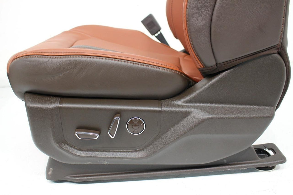 2015 - 2022 Ford F150 Super Duty Front Seats, King Ranch OEM Brown Leather
