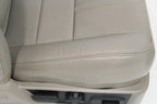 2008-2010 Ford Super Duty Front Seats, Power Stone Gray Leather Lumbar OEM