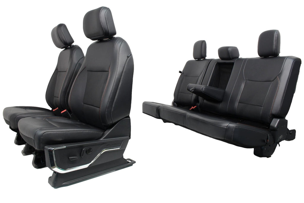 2023+ Ford Super Duty Seats Set, Crew Lariat Sport Black Leather Brown NEW