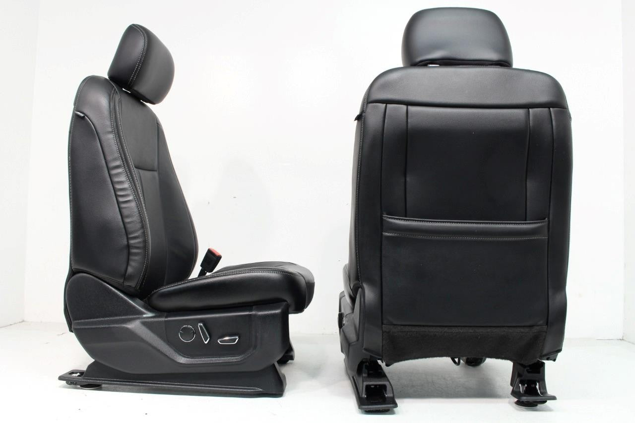 2015 - 2022 Ford F-150 Super Duty Front Seats, Lariat Black Leather Heated Cool