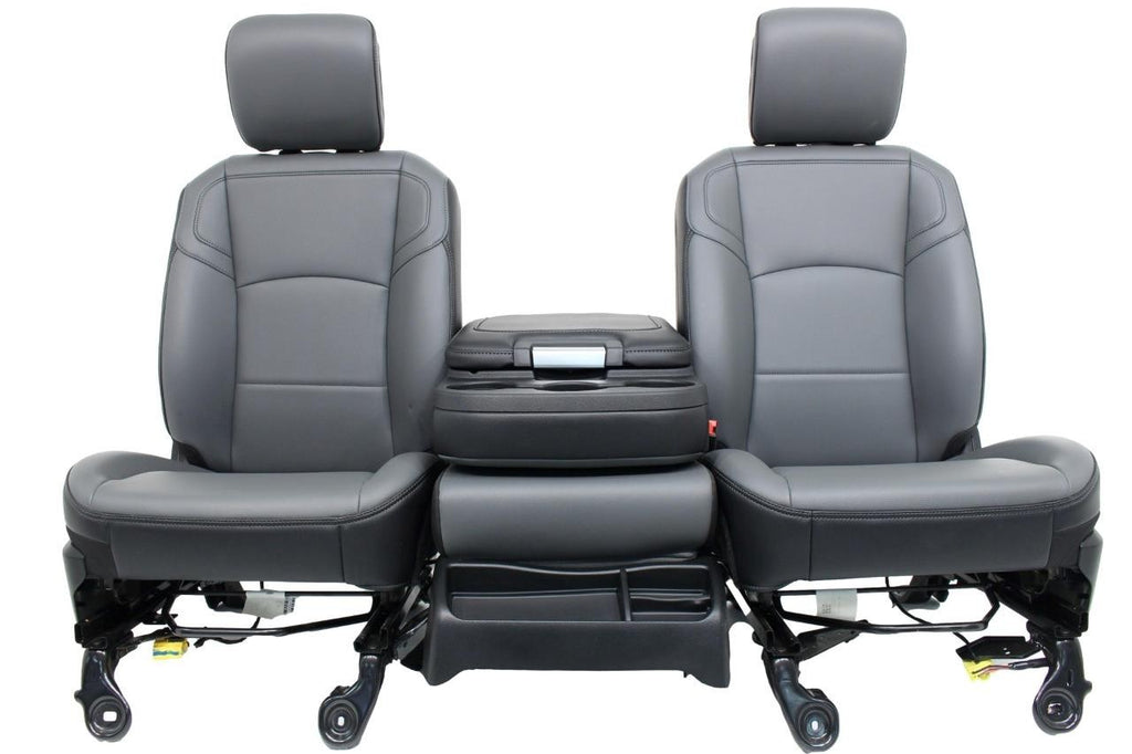 2019 - 2024 Ram HD Front Bench Seat, Diesel Gray Vinyl Manual w Center Jump Seat