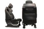 2023 + Ford Super Duty Platinum Seats Set, Black Leather Max Recline Massaging