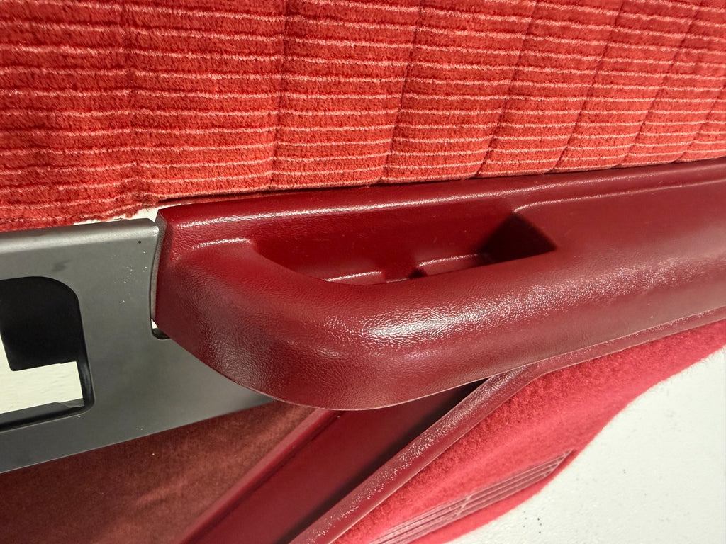 88-94 Chevy GMC Silverado Suburban C/K OBS Front Door Panels, Garnet Red MINT