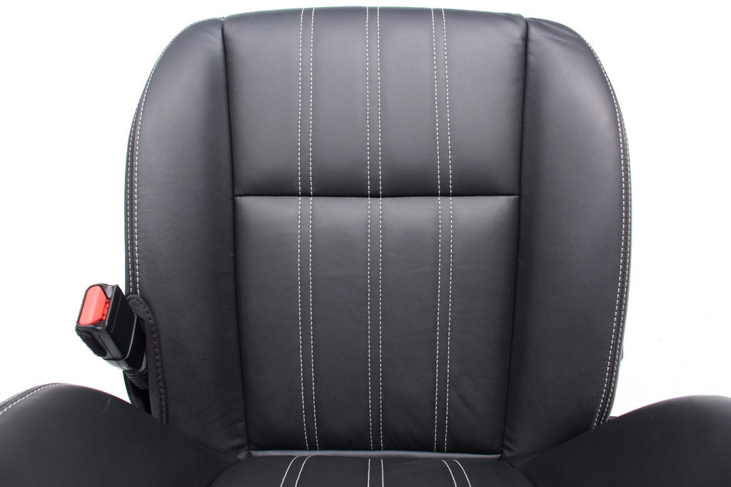 2011 - 2023 Chrysler 300 S Black Leather Front Seats, White Stitching, Heated