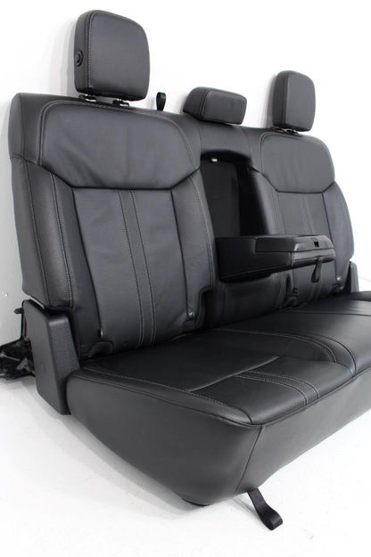 98-10 Ford Ranger FX4 Crew Cab Leather Seats Front Rear Bench Set Blackc