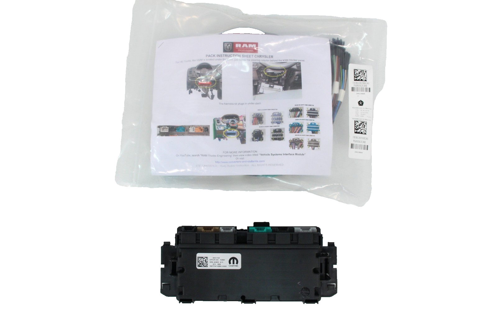 2025-2026 Ram 2500 3500 VSIM Interface Module & Upfitter Wiring Harness Set OEM