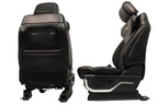 2023 + Ford Super Duty Platinum Front Seats, Black Leather Max Recline Massaging