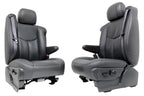 99-06 Sierra Silverado Front Seats, Dark Pewter Leather, Power Lumbar Bolster