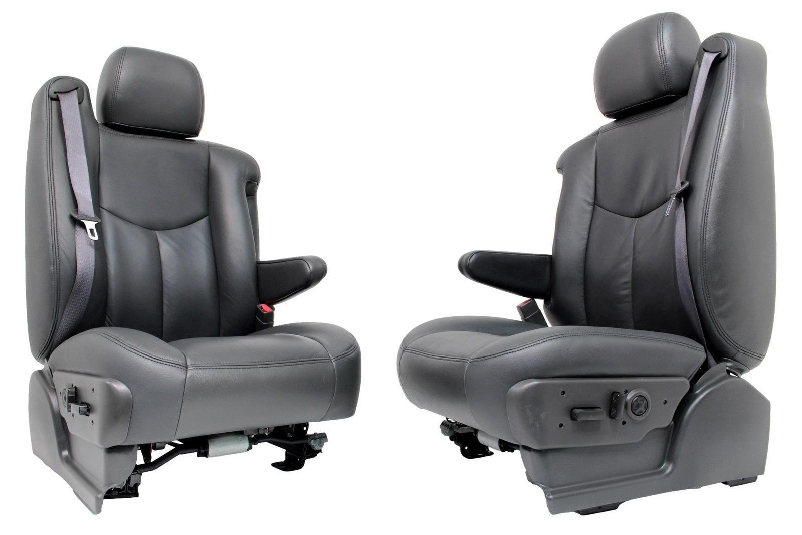 99-06 Sierra Silverado Front Seats, Dark Pewter Leather, Power Lumbar Bolster