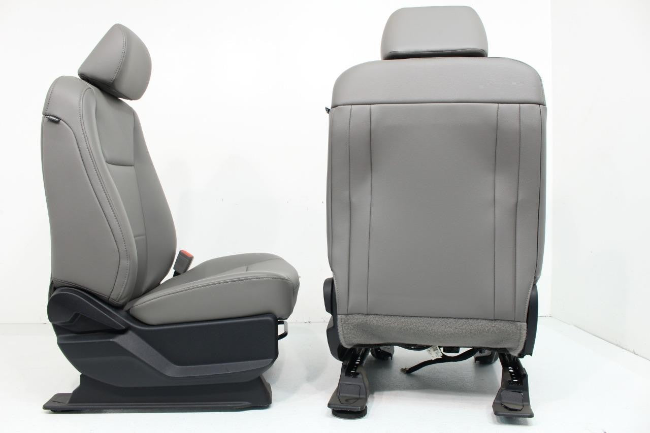 2015 - 2022 Ford F150 & Super Duty Front Seat Pair, All Cabs XL Earth Gray Vinyl