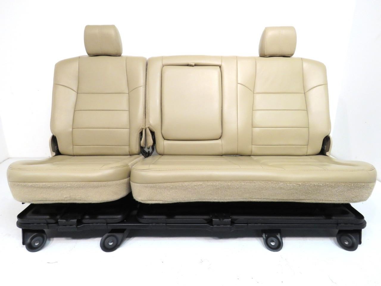 2008 - 2010 Ford Super Duty Crew Cab Seats Set Lariat Tan Leather Heated Powered