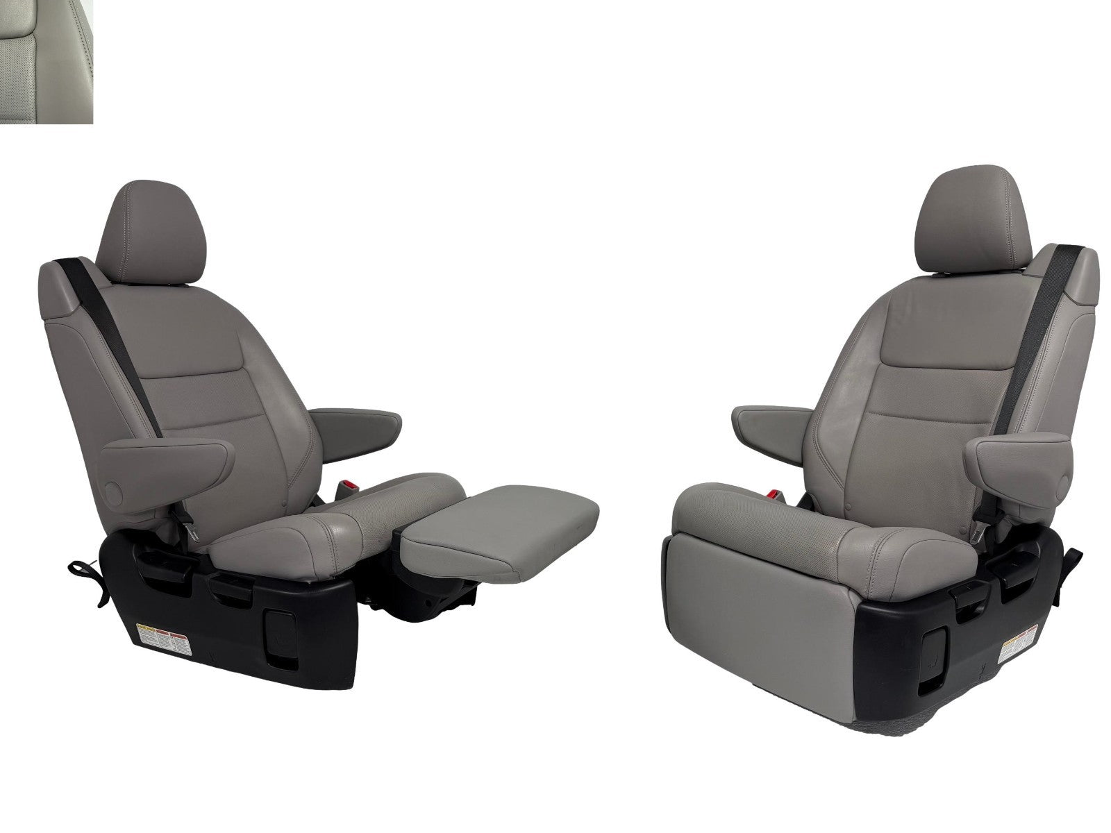 2011–2020 Toyota Sienna 2nd Row Captain's Chair Recliner Seats, Gray Leather OEM