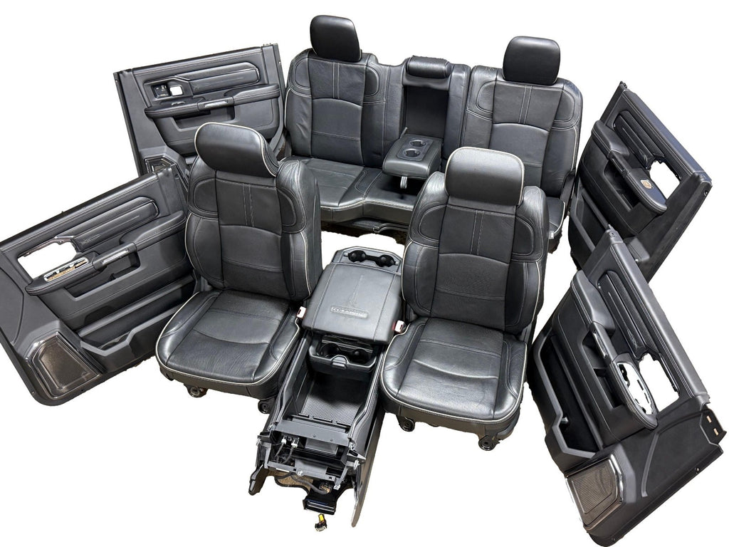 2019-2026 Ram 2500 3500 HD Interior, Limited Black Leather Seats Doors & Console