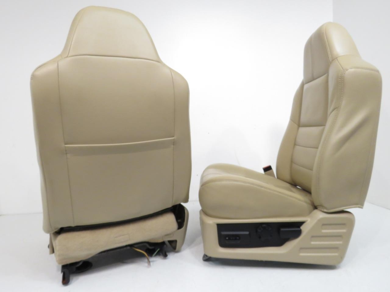 2008 - 2010 Ford Super Duty Crew Cab Seats Set Lariat Tan Leather Heated Powered