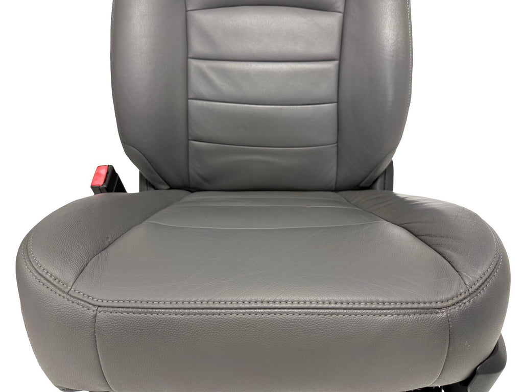 2009 - 2018 Dodge Ram Seats Set Crew Cab, Alea Gray Leather w/ OEM Power Driver