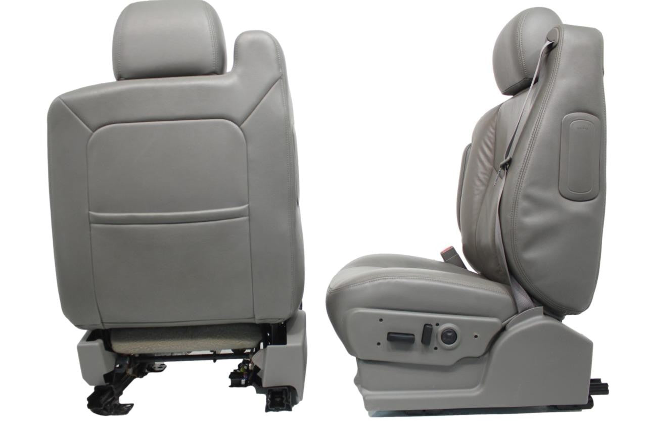 99-06 Chevy Silverado Sierra Tahoe Yukon Seats, Pewter Gray Leather Power Heated
