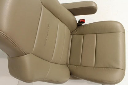 99-10 Ford F250 F350 Excursion Seats Tan Leather Power Front Bench Super Duty