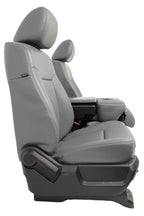 1999 - 2016 Ford Super Duty Front Seats, XLT Steel Gray Vinyl Bench w/ Jumpseat