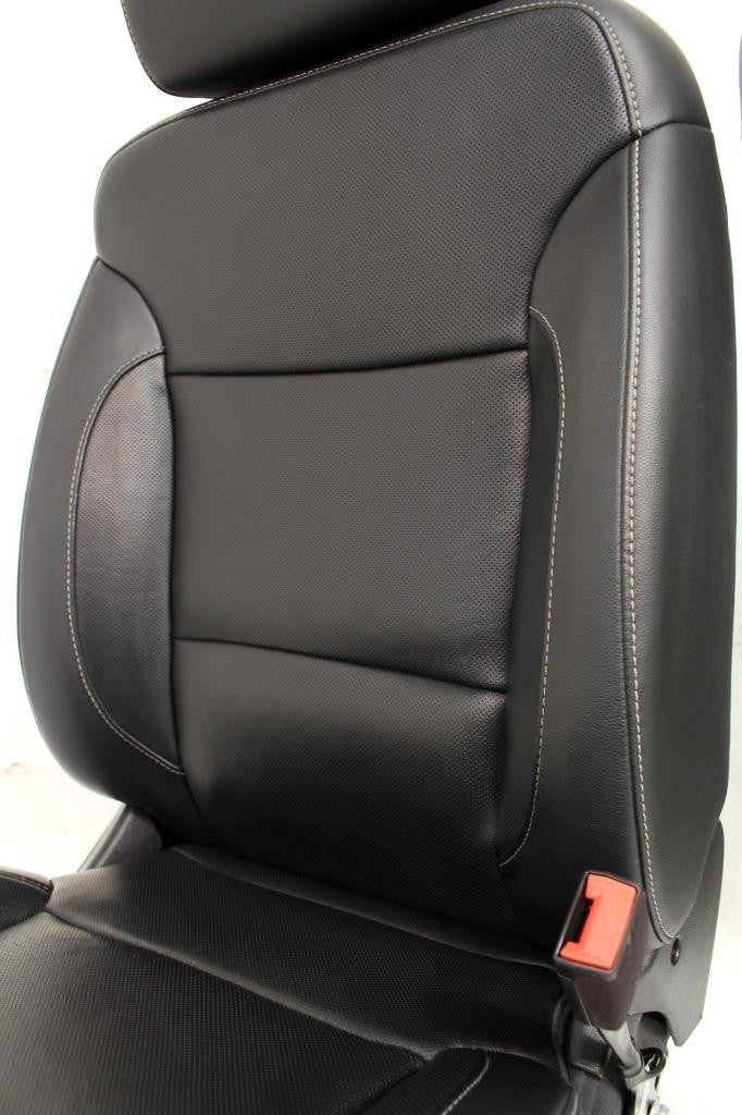 2014 - 2019 GM Sierra Silverado LTZ Front Seats, Black Leather OEM Heated Cooled
