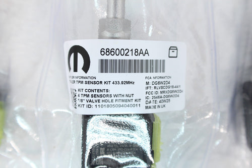 2023 - 2026 Mopar Genuine OEM Ram Trailer TPMS Tire Sensor Kit P68600218AA