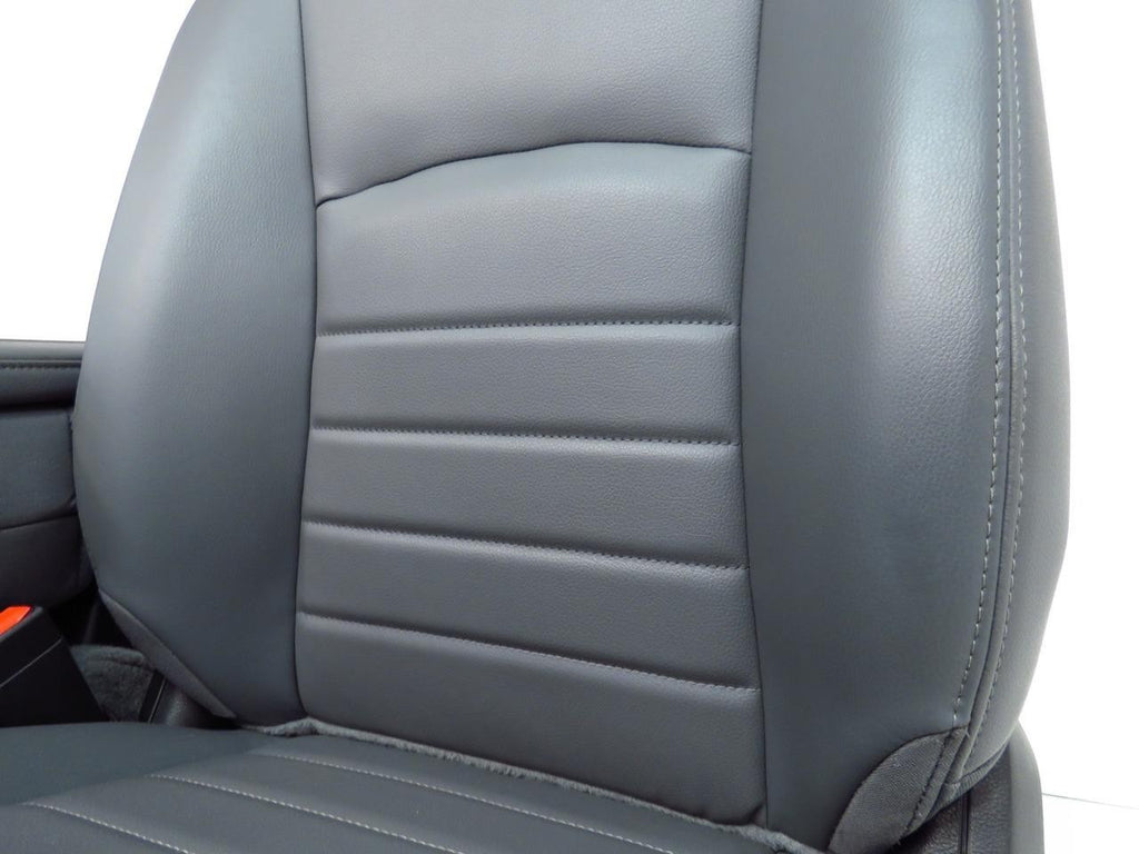 2009-2018 Dodge Ram Front Seats Set, Work Grade Gray Vinyl Split Bench Manual