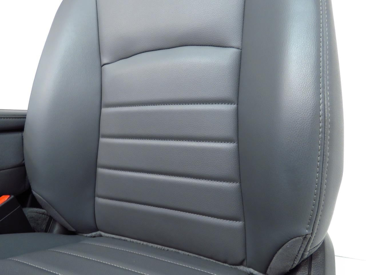 2009-2018 Dodge Ram Front Seats Set, Work Grade Gray Vinyl Split Bench Manual