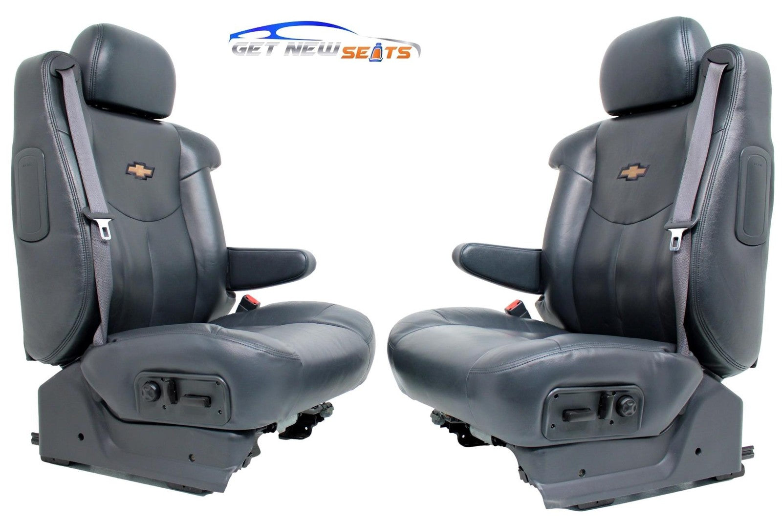 99 - 2006 Silverado Sierra Tahoe Yukon Heated Power Leather Seats Graphite Gray