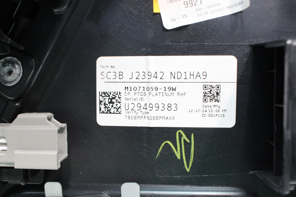 2023-2026 Ford Super Duty Platinum Front Door Panels Set | Black Onyx & Blue OEM