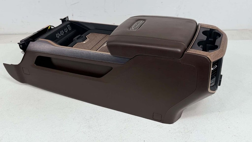 2019 - 2026 DT Ram 1500 Center Console, Brown Leather LONGHORN Wireless Charging