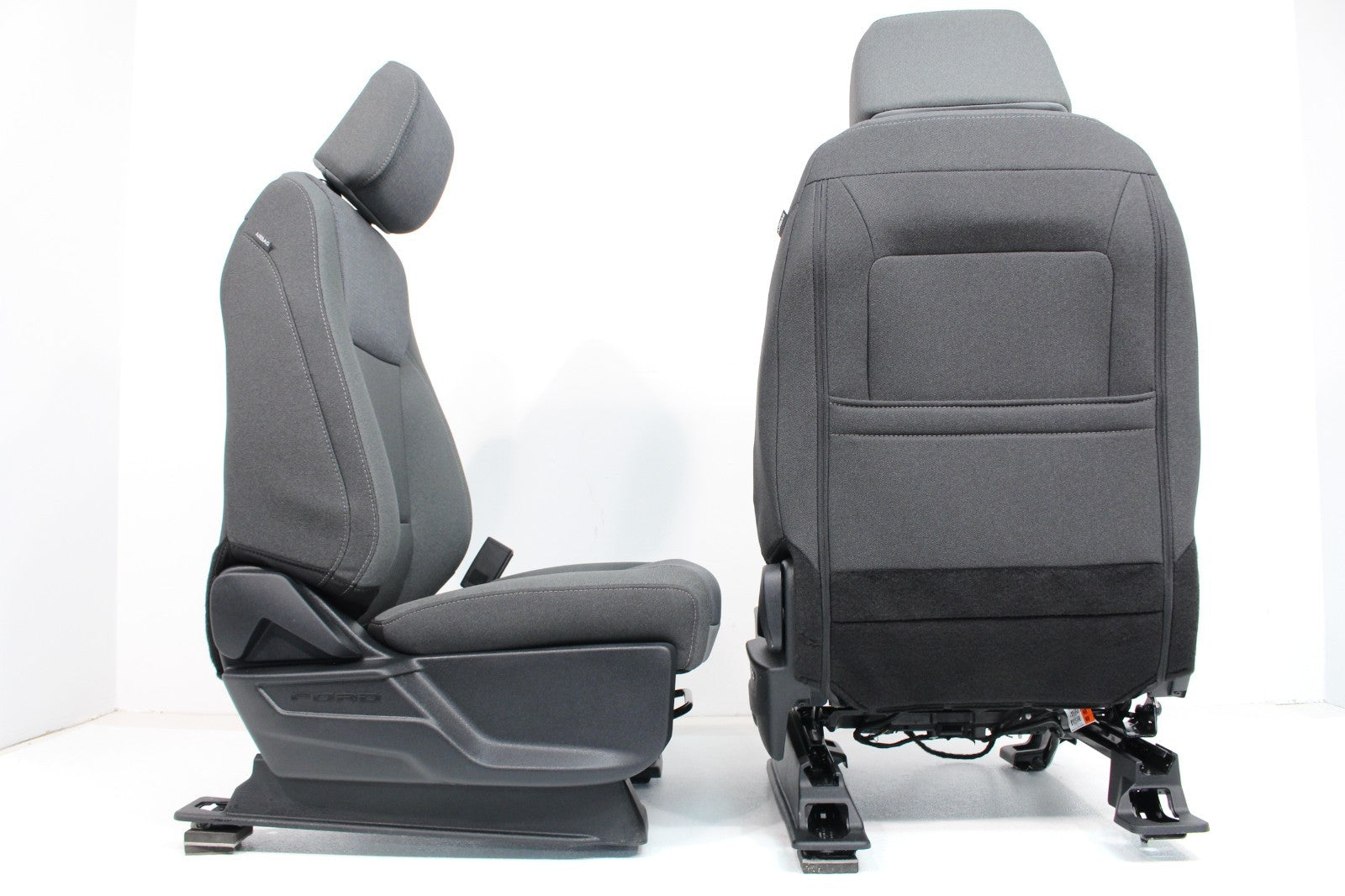 2021 - 2026 Ford F150 Super Duty Front Seats, XLT Gray Cloth 8-Way Power Driver