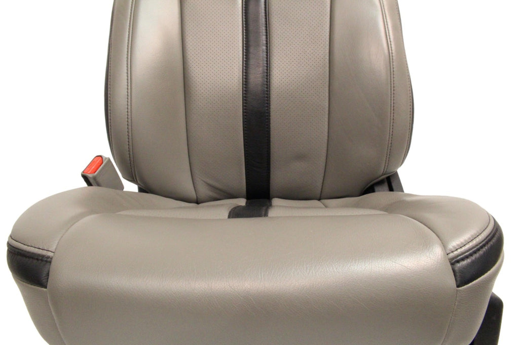 2015-2022 Ford F150 Super Duty Supercab Seats, XLT w/ Katzkin Earth Gray Leather