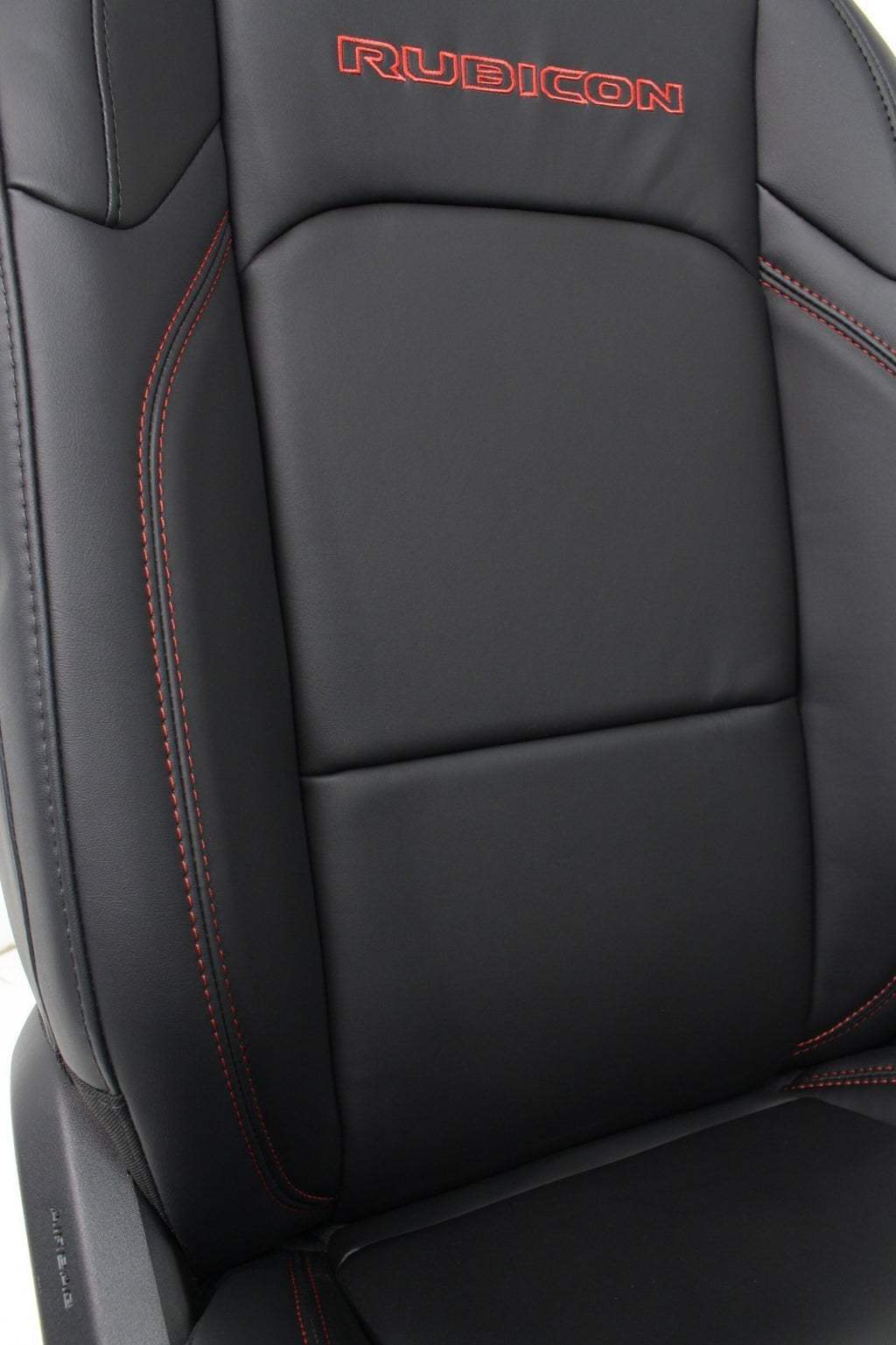 2018 - 2026 Jeep Wrangler Seats Set, JKU 4Dr Rubicon Black Nappa Leather w/ Red