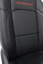 2018 - 2026 Jeep Wrangler Seats Set, JKU 4Dr Rubicon Black Nappa Leather w/ Red