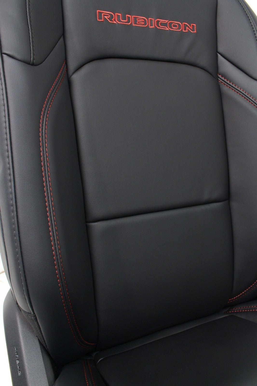 2018 - 2026 Jeep Wrangler Seats Set, JKU 4Dr Rubicon Black Nappa Leather w/ Red