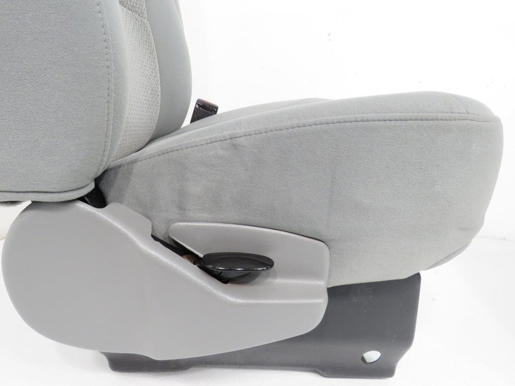 Ford Econoline Front Bucket Seats, Gray Cloth w/ Folding Armrests, Fits 1997+