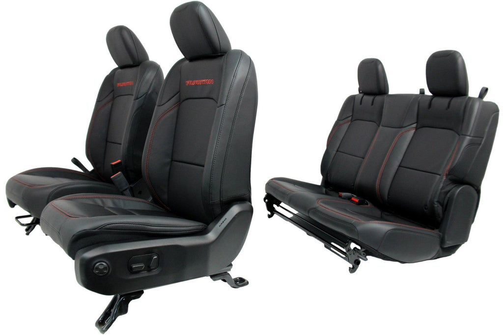 2018-2026 Jeep Wrangler 2dr JL Front & Rear Seats, Rubicon Heated Black Leather