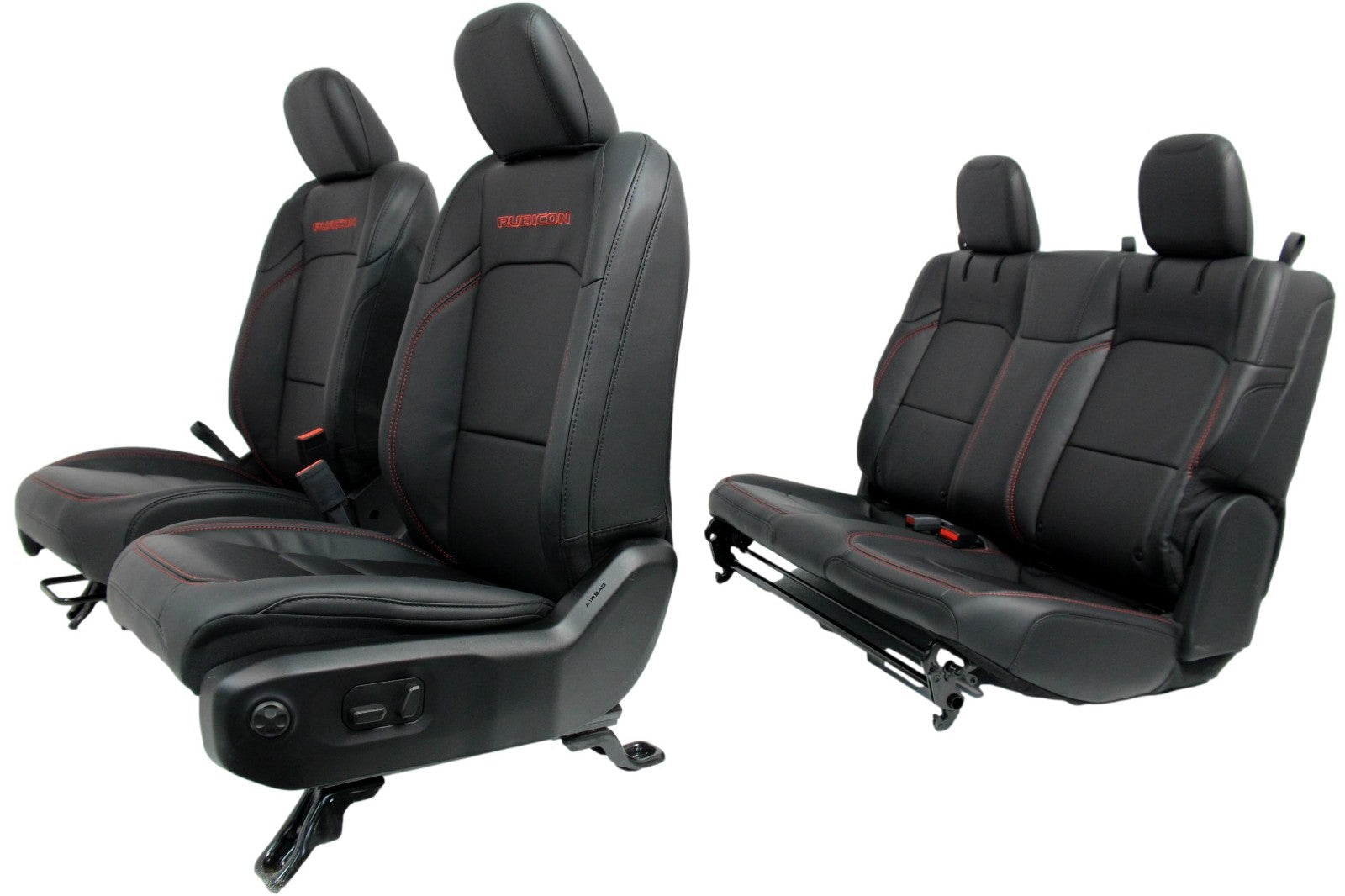 2018-2026 Jeep Wrangler 2dr JL Front & Rear Seats, Rubicon Heated Black Leather